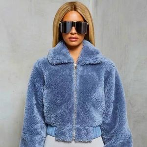 Teddy Cropped Faux Fur Jacket